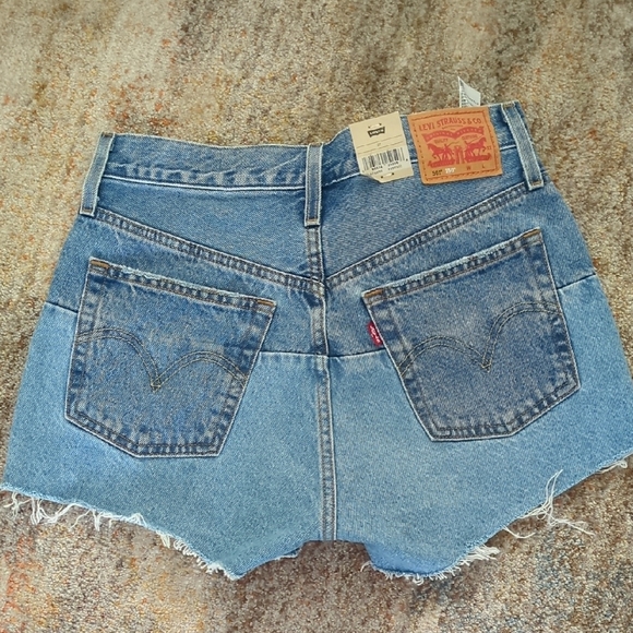 Levi's Women's Light Blue Jean Shorts - Picture 2 of 5